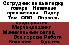 Сотрудник на выкладку товара › Название организации ­ Лидер Тим, ООО › Отрасль предприятия ­ Мерчендайзинг › Минимальный оклад ­ 18 000 - Все города Работа » Вакансии   . Адыгея респ.,Адыгейск г.